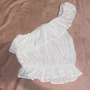 White One Shoulder Blouse